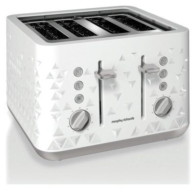 Morphy Richards Prism 248110 4 Slice Toaster - White.